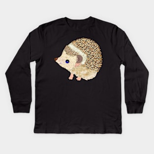 A cute little hedgehog Kids Long Sleeve T-Shirt